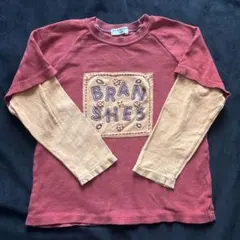 キッズ　BRANSHES重ね着風　長袖カットソー 100 ブランシェス　ロンT
