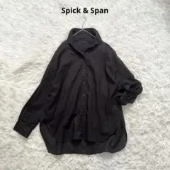 Spick & Span　HEMPローンルーズシャツ　ブラック　オーバーサイズのサムネイル