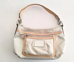COACH ソーホー リン ホーボー F17219 レザー 白 ゴールド - メルカリ