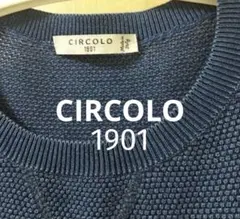 CIRCLO 1901 ネイビー ニット Tシャツ