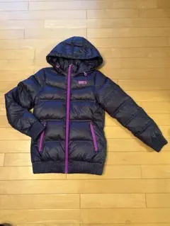 used◻︎adidas フード付きダウンジャケット ネイビー/パープル　Ｌのサムネイル
