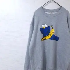 ユニクロ カウズ コラボ スウェット プルオーバー トレーナー グレー