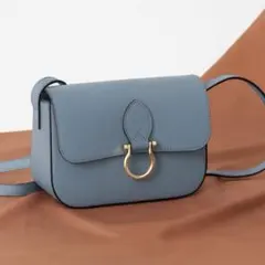 MARCO BIANCHINI　牛革バックルフラップバッグ　ポシェット　本革