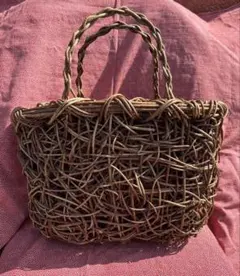 高級 あけび蔓 かごバッグ 六つ目編み 籠目 トートバッグ 内布付 高級 あけび蔓 かごバッグ 六つ目編み 籠目 トートバッグ 内布付