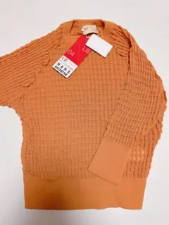 NANO universe ナノユニバース　ポコポコシアーニット　オレンジ　新品