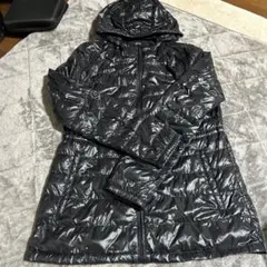 UNIQLO フード付き ブラック ダウンジャケット L