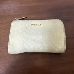 FURLA イエロー レザー キーケース
