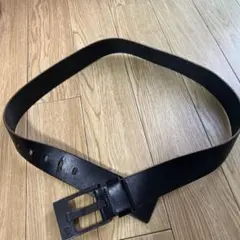 DIESEL 黒レザーベルト メタルバックル　CM95 ディーゼル