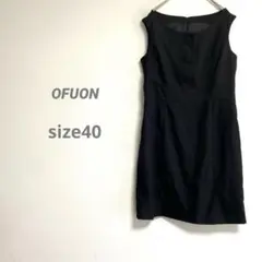 オフオン レディース ノースリーブタイトワンピース L ブラック