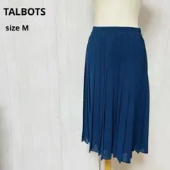 タルボットTALBOTS　プリーツロングスカート【M】ウエストゴム　a544