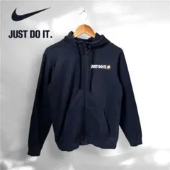 NIKE JUST DO IT ナイキ 裏起毛ジップパーカー 黒 ブラック S