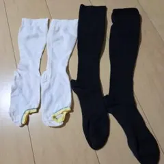 GUNZE黒 着圧ソックス +白着圧ソックス　伸縮性
