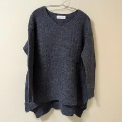 1 mile Plantation ダークグレー Vネックニット