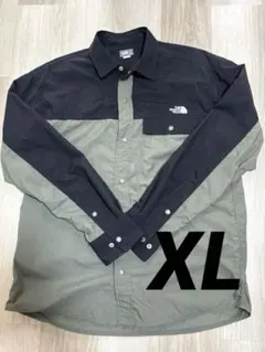 THE NORTH FACEロングスリーブヌプシシャツXLブラック×ニュートープ