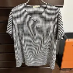 ❗️最終お値下げ❗️SHOO・LA・RUE 半袖チェックカットソーのサムネイル