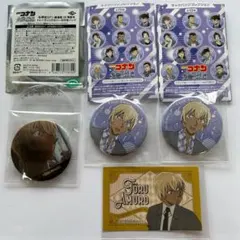 匿名配送　名探偵コナン　コナンプラザ　安室透　缶バッチ　非売品　カードステッカー