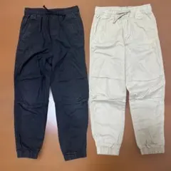 H&M♪ ツイルジョガーパンツ　セット　128 130サイズ