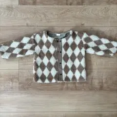 ボアダイヤモンド柄ジャケット　95cm