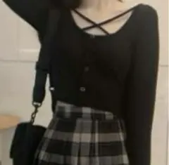 クロップド丈 ニット