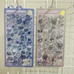 ボンボンドロップシール めしめし しろくろ よるねこ はむはむ