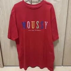 MOUSSY 赤 ロゴ Tシャツ 半袖のサムネイル