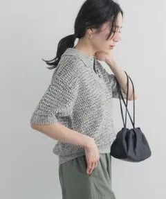 urban research doors 今季 メランジ 衿付きニット