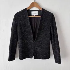 GREENLABEL RELAXING ノーカラージャケットツイード調入学卒業式