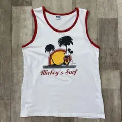 Disney Mickey's Surf タンクトップ L 古着 ミッキーマウスのサムネイル