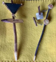 木製ウェルカムサインとスプリング装飾品セット