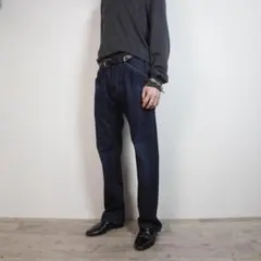 GAS デニムジーンズパンツ ストレート ネイビーブルー/CZ175