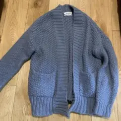 Mila Owen 100%ウール カーディガン Fサイズ ライトブルー