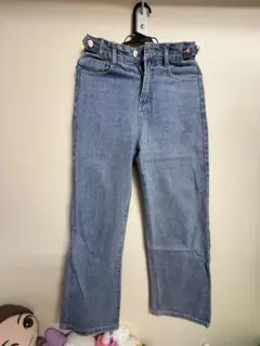 ライトブルー ストレートデニム ハイウエスト