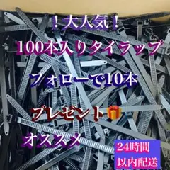 新品未使用100本＋フォローで10本】繰り返し使える万能結束バンド｜DIY・車！のサムネイル