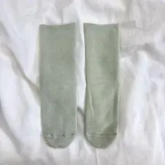 【新品・未使用】内側シルク2重ソックス(グリーン)