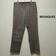 BRONQUES ブロンクス　メンズ スラックス ヘリンボーン 大きいサイズXL
