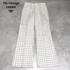 70s vintage FARAH 絣 flare slacks ロカビリーのサムネイル