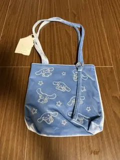 スナイデルホーム　シナモロール　ベロアバッグ　ブルー