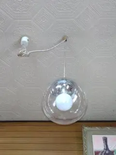 ガラス製 ペンダントライト 透明球体のサムネイル