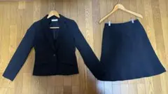 グレーストライプ スカートスーツ2点セット