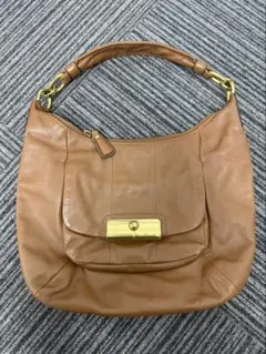 COACH コーチ レザー ショルダーバッグ ブラウン