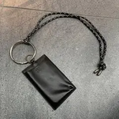 ブラックレザー スマホショルダーバッグ