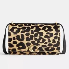 美品 COACH バンディット 2way ショルダー バッグ レオパードプリント