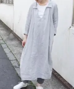 LOISIR エステルリネンヘリンボーンAラインワンピース - メルカリ