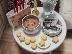 【ミニチュア】クリスマスのクッキー缶➂