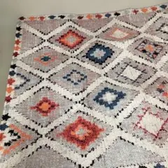 新品【100×150】　ボヘミアン調アートラグ 多色幾何学模様ラグ・カーペット