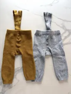 サスペンダー付きレギンス2色セット