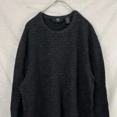 00s calvin klein メリノウール ニット セーター グレー 黒