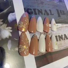 ①現品のみ　ピンクのお花　ネイルチップ　春