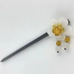 新品 一本簪 かんざし 木製 髪飾り シンプル 花 和装 小物アクセサリー 1