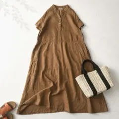 fog linen work リネン100% 麻 スキッパー ゆったりサイズのサムネイル